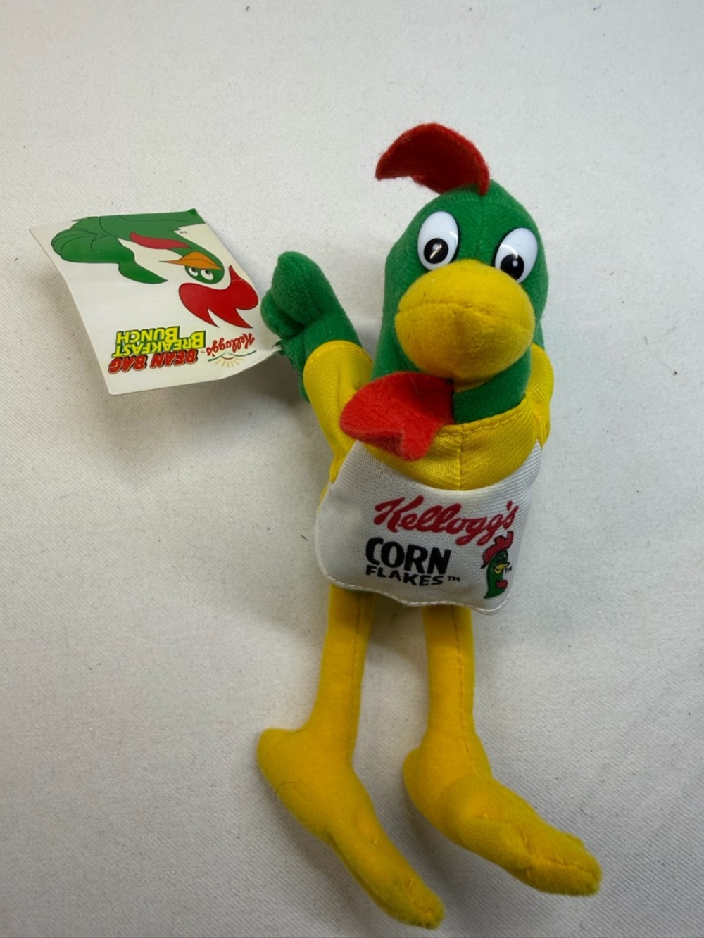 1997 Green & Yellow Plush Bird Corn Flakes Mascot